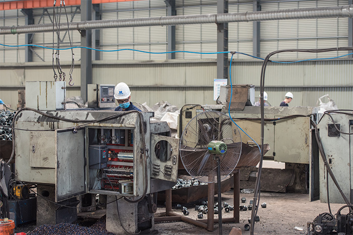 仪征网架配件-锥头加工车间